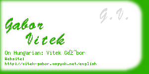 gabor vitek business card